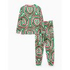 PATPAT Family Matching Christmas Pajamas, Tie Dye Pjs Sets with Snowman & Gingerbread, Includes Plaid Socks for Family - 3 of 4