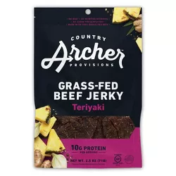 Country Archer All Natural Grass Fed Teriyaki Beef Jerky - 2.5oz