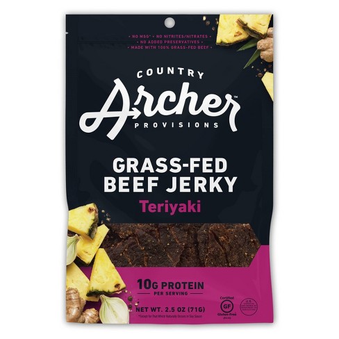 Country Archer All Natural Grass Fed Teriyaki Beef Jerky - 2.5oz - image 1 of 4