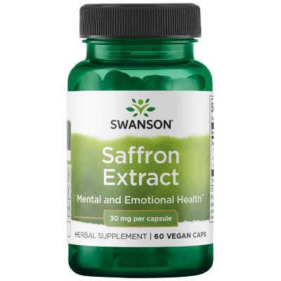 Swanson Superior Herbs Saffron Extract, 30mg, 60 Vegan Caps.
