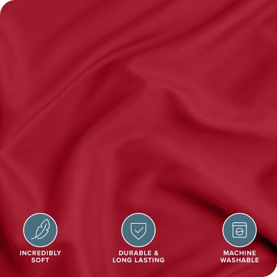 King/California King Red Ultra-Soft Microfiber Duvet Cover Set