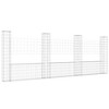 vidaXL U-shape Gabion Basket with 4 Posts Iron 149.6 in.x7.9 in.x59.1 in. - 2 of 4