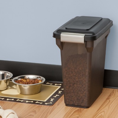 Translucent Black 15 Qt Airtight Pet Food Storage Container