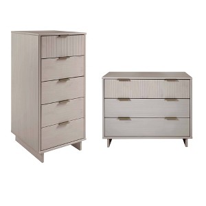 Manhattan Comfort 2pc Granville Narrow Chest and Dresser Bedroom Set - 1 of 4