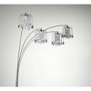 1pc Modern Classic Luxury Sleek Multi-head Floor Lamp Half Moon Radiant Crystal-encrusted Sleek Metallic Stems Living Room Pewter - 2 of 4