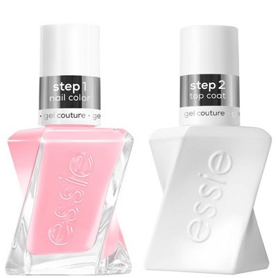 essie Gel Couture Long Lasting Nail Polish Kit - Inside Scoop + Top Coat - 2ct