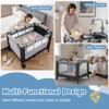 Infans Portable Baby Playard Nursery Center Crib Bassinet w/ Hanging Toys & Music Box - 3 of 4