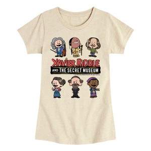 Girls' - Xavier Riddle and the Secret Museum - Historical Grid Fitted Short Sleeve Graphic T-Shirt - 1 of 3
