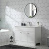 Cobbe Single Hole Bathroom Faucet with Deck Plate, Single Handle Bathroom Sink Faucet - 3 of 4