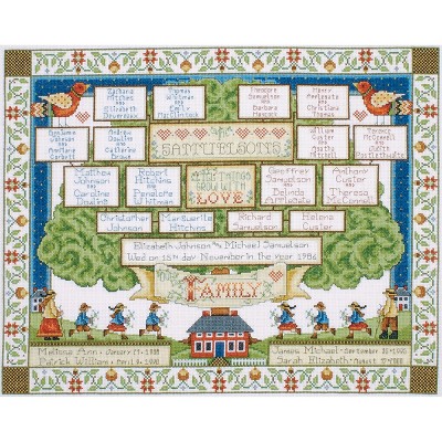 Design Works Counted Cross Stitch Kit 16"X20"-Family Tree (14 Count)
