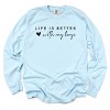 Simply Sage Market Life Is Better With My Boys Heart Garment Dyed Long Sleeve - 3 of 4
