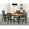 Dining Room Set 7 Piece - Kitchen Table with 6 Chairs - Solid Wood Dinette Set - 2 of 4