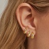 3Pairs 925 Sterling Silver, 14K Gold Plated Small Huggie Hoop Earrings Sets for Multiple Piercing CZ Cartilage Earrings Stacks - 3 of 4