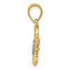 Black Bow Jewelry 14k Yellow Gold and White Rhodium Diamond Cut Crab Pendant - 2 of 4