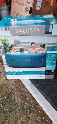 Bestway Saluspa Airjet Inflatable Square Hot Tub With 140 Soothing Jets, 4  Underwater Non-slip Seat & 2 Padded Headrest Pillow : Target