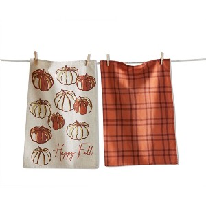 TAG Happy Fall Pumpkin Dishtowel S/2 - 1 of 1