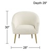 55 Downing Street Lina White Sheep Accent Chair With Gold Legs : Target