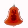 Gerson International 4.0 Inch Red Glass Bell/Star Christmas Tree Ornament , Translucent Elf Reindeer (1PC) - 2 of 2