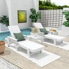 WestinTrends Ashore Modern Poly Reclining Chaise Lounge Set with Side Table - 2 of 4