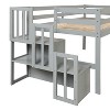 KTMBDW Twin Size Loft Bed with Stairs, Wood Loft Bed Frame with Large Under-Bed Space, Heavy-Duty Bed for Kids - 4 of 4