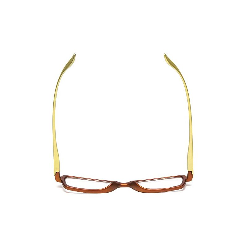 Calabria 837 Metallic Reading Glasses|Womens|Hard Case|Crystal Accents|Vibrant|Spring Hinged|18 Power Options|Mahogany Bronze/Golden Yellow|+1.50, 5 of 8
