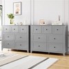 homfan 7 Chest of Drawer Dresser, Modern Storage Cabinet, Wood Organizer TV Stand for 48 inch TV, Bedroom, Living Room, Entryway, White - 3 of 4