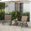 Outsunny Outdoor Glider Chair, Swing Chair with Breathable Mesh Fabric, Curved Armrests and Steel Frame for Porch, Garden, Poolside, Balcony - 2 of 4