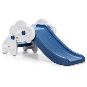 Costway Baby Slide Indoor First Play Climber Slide Set for Boys Girls Blue/Gray - 1 of 4