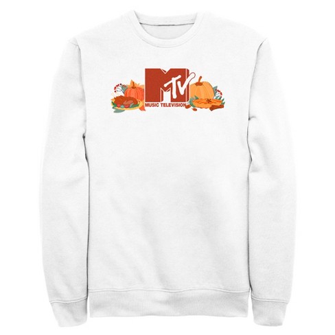 Men s MTV Fall Logo Sweatshirt White 2X Large