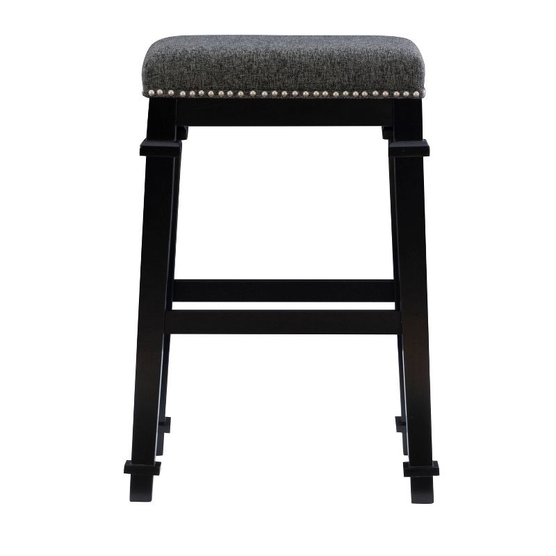Kennedy Backless Barstool Wood - Linon, 3 of 10
