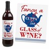 Big Dot of Happiness Cheerio, London - British UK Party Decorations for Women and Men - Wine Bottle Label Stickers - Set of 4 - 4 of 4