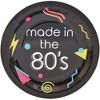 Blue Panda 48-Pack Made in the 80s Disposable Paper Plates Party Supplies 9" Black - 2 of 4
