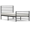 Bed Frame Black Powder-Coated Steel Twin Bed Frame Rectangular - 2 of 4
