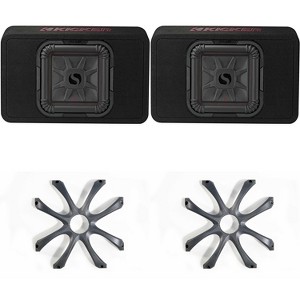 Kicker (2) 46TL7T102 TL7T 10" (25cm) Solo-Baric Subwoofer in Thin Profile Enclosure, 2-Ohm, 500 Watt w/ Cast Aluminum Grill Bundle - 1 of 4
