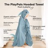 KeaBabies PlayPals Baby Towels with Hood for Girls, Boys, 100% Organic Soft Cotton Hooded Bath Towels for Newborn, Kids - 3 of 4
