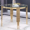 NicBex Modern Rectangle/Round Dining Table for 6 Seaters,Kitchen Table with Tempered Glass Tabletop for Kitchen,Gold/Black Gold - 2 of 4