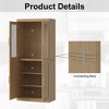 MAYEERTY Natural Wood Grain Storage Cabinet Set - 2 of 4