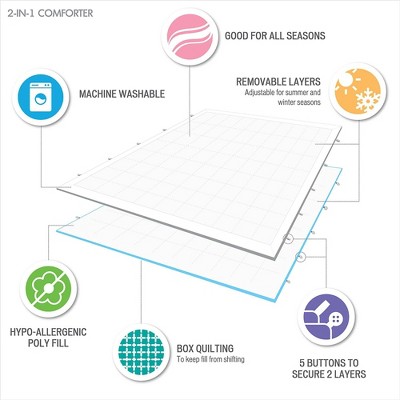 Full White Down Alternative Microfiber Bedspread