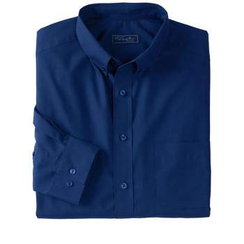 KingSize Men's Big & Tall  Wrinkle-Free Long-Sleeve Button-Down Collar Dress Shirt