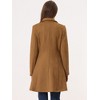 Allegra K Women's Double Breasted Notched Lapel Winter Elegant Long Coat - 4 of 4