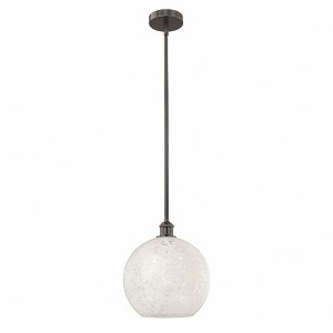 White Mouchette - 1 Light Stem Hung Pendant In Modern Style-13 Inches Tall and 12 Inches Wide - 1 of 1