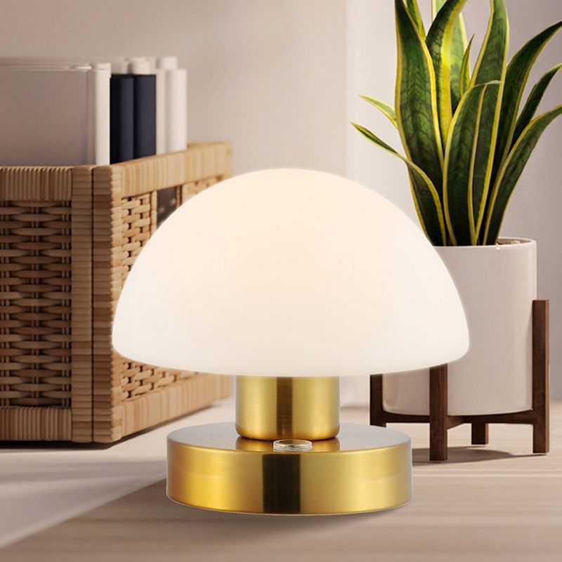 5.75" Zoe Modern Minimalist Iron Rechargeable Integrated LED Table Lamp - JONATHAN Y, 5 of 10