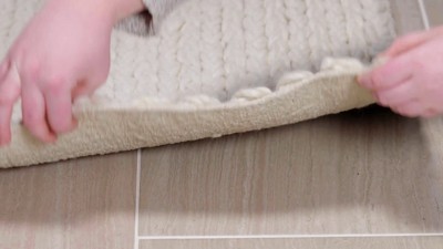 Handmade Ivory Braided Wool 6' Square Area Rug