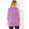 Catherines Women's Plus Size Shadow Stripe Cardigan - 3 of 4