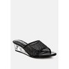 Tempra Mesh Clear Heel Wedge Sandals Women - 2 of 4