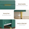 Dresser for Bedroom, Fluted Dressers & Chest of Drawers, Wooden Storage Organizer with Gold Metal Handles & Legs for Living Room, Entryway - 4 of 4