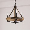 VidaLite Savannah 3-Light Chandelier Matte Black - 2 of 4