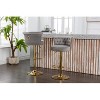 Swivel Bar Stools Set of 2 Adjustable Counter Height Chairs with Footrest for Kitchen, Dining Room 2PC/SET - 2 of 4