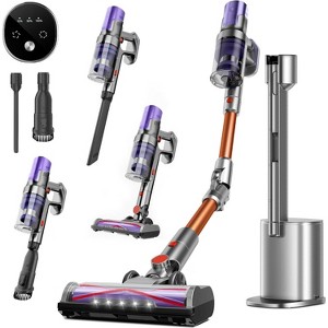 ZAFRO Stick Vacuum Cleaner, Powerful Suction with Self-Collecting Dust Bin, 3-in-1 Upright Rechargeable Vacuum Cleaners, Pet Hair,Floors, Carpets - 1 of 4