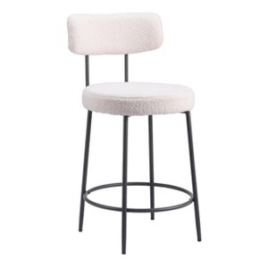 Zuo Blanca Counter Stool (Set of 2) Ivory - 1 of 4